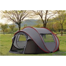 원터치쉘터 그늘막 라온팝 돔 대형 쉘터 idoogen fast camp caming tent pop up mega family tent 4-5 명, 회색