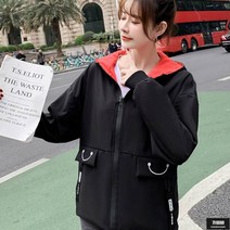 가바바 여성 블루종 사이버틱한 일러스트 후드집업 자켓 G56626