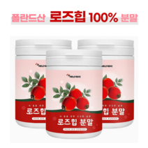 로즈힙 분말 120g 폴란드 로즈힙 열매 100% 퓨레 주스 쥬스 분말 가루 파우더 rosehip, 3병