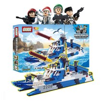 GUDI 마린군단 해양경비정 레고호환블록, 혼합색상