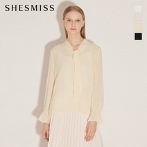 [쉬즈미스(SHESMISS)] [쉬즈미스] 스퀘어 패턴 타이넥 블라우스_SWWBLM1106