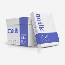 복사지 1권 500매 한국제지 밀크 75g 용지 a4, 단품