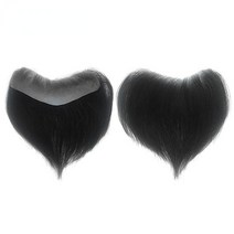 남자부분가발 앞머리 M자 m자 M자커버 남자머리 사기컷 구렛나루 가발 프론트 남성 남성용 스타일 프론트 레미 헤어 씬 스킨 베이스 천연 헤어 라인, 7x17cm-d 스타일, 100, 6인치