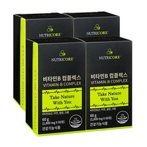 뉴트리코어 비타민B 컴플렉스 1000mg 60정 4개, 상세페이지 참조, 상세페이지 참조