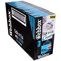 웹박스 Lick e Lix Cream with Liver Cat Treats 5팩 17개입
