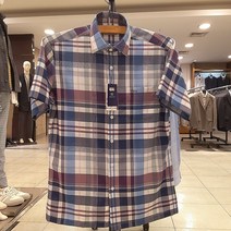 - [무료배송]바찌셔츠 써커윈도 시원한여름포인트체크남방 VD1I2CR245