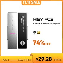 HiBy FC3 꼬다리 USB DAC 아이폰 안드로이드 PC 타이달 MQA 헤드폰 앰프