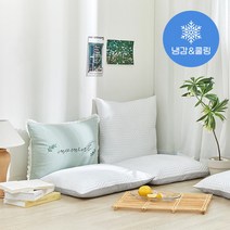 [파르페by알레르망] 쿨 냉감 방석 (솜포함), 화이트, 화이트