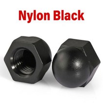 스틸리벳 접시머리 둥근머리 리벳 스테인레스 스틸 나일론 황동 너트 육각 헤드 캡 메트릭 돔 블랙 화이트 니켈 도금, M4 (30Pcs)+Nylon Black