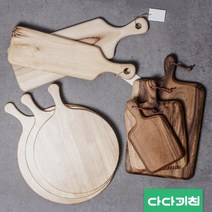 아카시아 대나무 플레이팅 도마 손잡이 서빙 보드 피자 빵 우드 원목 원형, D.대나무 사각, 5호 (494X228X20mm), 1개