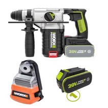 WORX 충전 로타리 경량 해머드릴 20V 4.0Ah WU388, 1