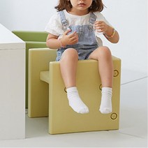 아기의자 스툴 테이블겸용 2살 3살 의자 베이비책상, 파우더블루