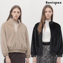 보니스팍스 레더 배색 무스탕 점퍼-HY42MJ030