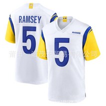 NFL 유니폼 수양팀 Rams 자수 럭비복 대외무역도매 3# 10#KUPP 16#GOFF 99#, 5 화이트
