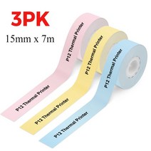 스티커기계 라벨 미니 휴대용 블루투스 무선 프린터 열 접착 테이프 용지, 8.3PK Mixed 색상