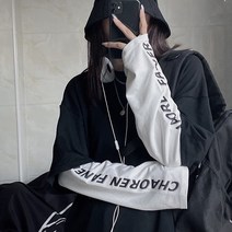 레터링 프린트 반팔티 INSSTUDIOS 트렌드 힙합 스트릿 이니셜 플라워 프린팅 페이크 롱슬리브티 남성 804096091