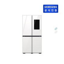[E] 삼성 비스포크 패밀리허브 5도어 코타 RF85B97A1APW, 상글램화이트+하코타화이트