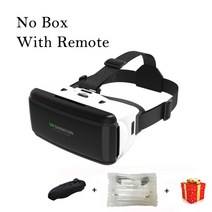 반달마켓 3D안경 입체 Shinecon 가상 현실 VR 3D 안경 Viar 렌즈 헤드셋 고글 장치 헬멧 스마트 폰 휴대 전, 02 No Box With Remote