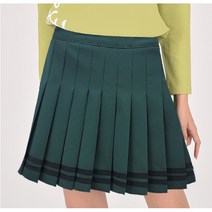 YF-91 배색 플리츠 4부 주름 랩 아이보리 초록 치마바지 긴 기장 봄 랩 스커트 골프 치마 큐롯치마 캐쥬얼치마 단체복 빅사이즈 여성골프웨어