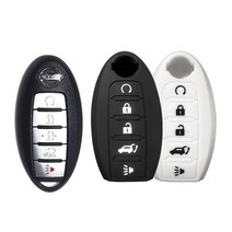 픽도매 닛산 엑스트레일 맥시마 방수 깔끔한 자동차 이쁜 디자인 5버튼 프리미엄 차량 예쁜 스마트키 용 소품 실리콘 꾸밈 튜닝 패스파인더 용품 알티마 케이스 W553ECA 멋진 자차 카웨어 케이스 스킨, 픽도매 블랙