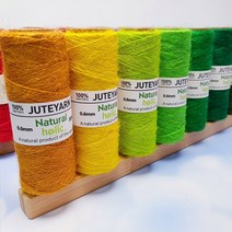 [라울몽실]컬러풀 칼라마끈 수세미뜨기 0.8mm 주트얀 (55컬러) 80m 천연수세미실 황마끈, Multi-3 48