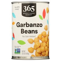 365 무염 가르반조빈 병아리콩/이집트콩 통조림 439g 4팩 Beans Garbanzo No Salt