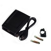 FDX-B ISO11785/84 125-134.2KHZ RFID EM4305 작가-리더 동물 칩 쓰기 코드 기계 번 + 2pcs, 01 1 writer with 2 tags