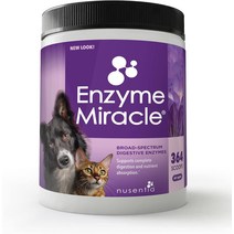 고양이영양제 개와 고양이를 위한 효소 - Enzyme Miracle 전신 및 소화 포뮬라 분말 364회분 채식주의자