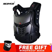 scoyco 오토바이 갑옷 ce motocross chest back moto 159, m, 협력사, am05 검은 갑옷