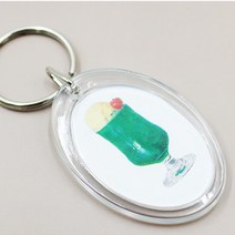 아크릴 플라스틱 액자 열쇠고리 정사각형 키홀더 키링, 상세페이지 참조, 1개