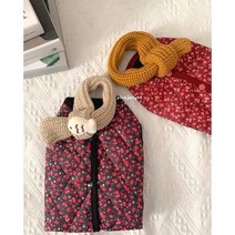 핑크젤리59 강아지할머니조끼 수면 고양이 김장 할매 꽃무늬 반려묘 반려견 누빔 PKGMJ, 와인