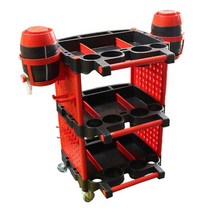 이동식공구함 차고 공구 공구통 소형 트롤리 플라스틱, 크고 작은 버킷이 있는 오래된 도구 카트