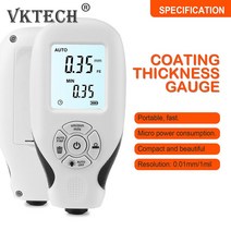 도막두께측정기 도막 게이지 페인트 코팅 표면 피막 두께 게이지 LCD 디스플레이 디지털 도구 코팅 자동차, 한개옵션0
