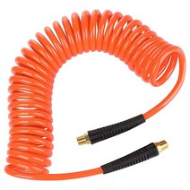 JOROY 0.6cm x 6.1m(1/4인치 20피트) PU 에어 호스 폴리우레탄 리코일 구부러짐 제한기가 0.6cm(1/4인치) NPT 회전 황동 120PSI 유연한 공기 압축기
