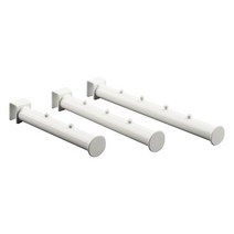 각15X30 원형 단면 볼 행거 화이트 / 벽선반 매장 인테리어 진열 수납 걸이 각후크 부속 걸이 페이스아웃 브라켓, 화이트_2볼(200mm)