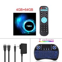 TV 셋톱 박스 스마트 수신기 OTT 오리지널 T95 안드로이드 tv 블루투스 5.0 2.4g & 5g 와이파이 128g 3D 음성 16g 32gb 64gb 4k 쿼드 코어 셋톱박, Eu 플러그_4G 64G keyboard