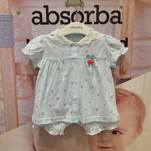 [압소바] 여름 40% /한여름에도 시원하게 입기 좋은 반팔 실내복 /여성스러운 카라로 신생아 외출복으로도 OK /90부터 앞트임 없는 어깨단추*블리반소상하*