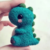 양모펠트 퀼티 DIY 양모 펠트 포케 DIY 고질라 펜던트 포케 자수 재료 팩, 고지라 재료 팩