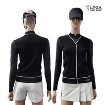 LPGA 골프 웨어 여성 봄 간절기 소매냉감 져지 풀오버 니트 티셔츠 221-KT602