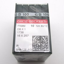 100PCS Groz Beckert DBX1 1738 16X257 JUKI DDL BROTHER db2와 호환되는 재봉틀 바늘, 03 10(70)