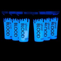 Moon Glow Blacklight 6x 0.34oz Ghost Blood tubes - Halloween Fake Blood - dries invisible but glows