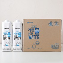 자연드림 무라벨 종이팩 해양심층수 JUST기픈물 1000ml, 1000ml (12개입)
