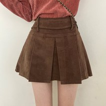 더핑크 / 루핏 골덴 A라인 플리츠 미니 스커트 [더핑크]