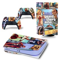플레이스테이션5 플스5 ps5 GTA 보호필름 듀얼센스 스킨 커버 일러스트 데코 시트지 스티커 방지 핸들, 한개옵션1, AI