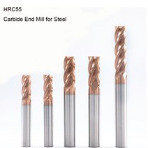 텅스텐 스틸 플랫 엔드 밀 카바이드 볼프람 CNC 밀링 커터 라우터 비트 원통형 호빙 HRC55 나노 코팅 스틸, [02] Db15Lb4Da4La50