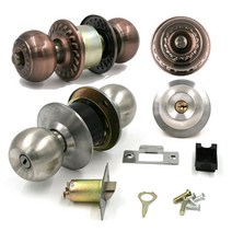 방문손잡이 현관 문고리 욕실 목문 록 엔틱 아파트교체 부속 수리, 방문손잡이/실버-열쇠형