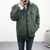 엠클로 남자 오버핏 빅사이즈 워싱데님 트러커 남여공용 자켓 3컬러