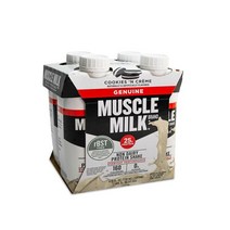 머슬밀크 RTD 330ml x 4팩 바닐라 유당 프리 제거 액상 음료 단백질 프로틴 무설탕 글루텐 없는 미국직구, 1개