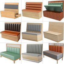 붙박이의자 1200mm 소파 라운지 체어 레스토랑 다방, 스타일 2