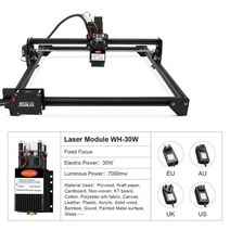 레이저 EngraverJL3 40w DIY 조각 기계 절단기 나무 가죽 금속, EU, 30W, C, EU+30W